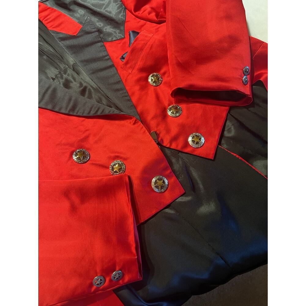 Ringmaster 44R Vintage Custom Made Hong Kong Red Long Tails Jacket Rare - Picture 11 of 16